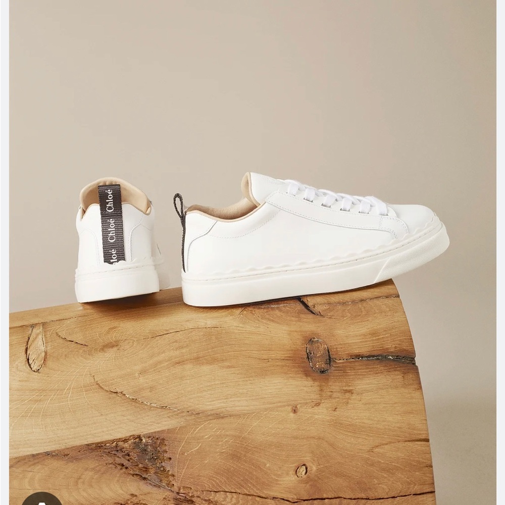 Chloe White Leather Sneakers in a Great Condition Size 7.5 women’s